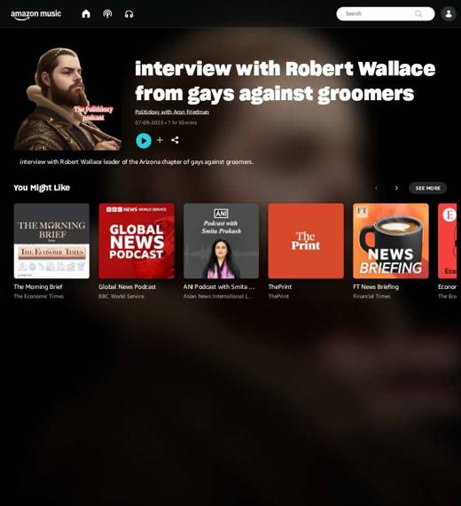 Captured original article page: interview with Robert Wallace from gays against groomers