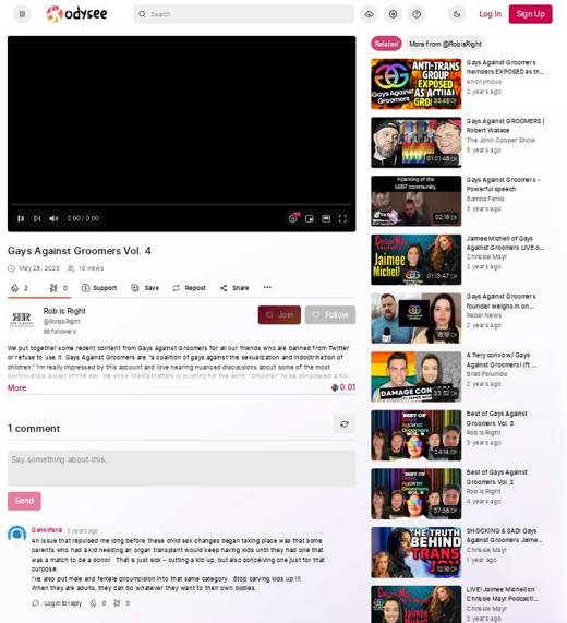 Captured original article page: Gays Against GROOMERS | Robert Wallace